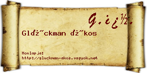 Glückman Ákos névjegykártya